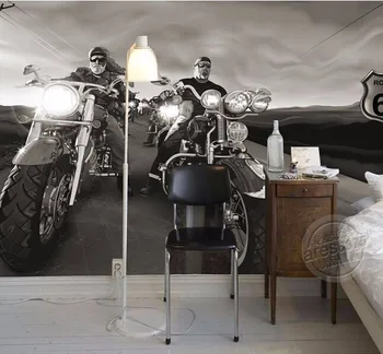 Temă personalizată KTV hotel mare, TV fondul murală wallpaper cu motociclete Custom Size