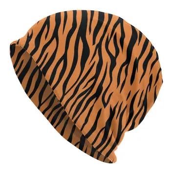 Tiger Benzi Model Textura Animal Capac Toamnă Iarnă Chelioși Căciuli Pălărie Bărbați Femei Adulte Primăvară Caldă Capota Pălărie Tricotate