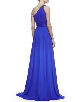 transport gratuit vestido de festa halat de serată un umăr albastru lung rochie de petrecere rochie de seara 2019 new sosire rochii formale