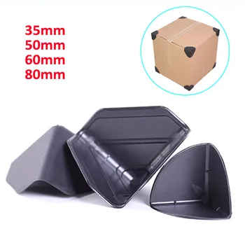 Triunghi de Plastic Colț Protector Picioare Negre Tampon Cutie de Carton Anti-coliziune Capace