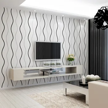 wellyu de Vânzare moderne curbă simplă dungi tapet living-dormitor cu canapea, TV tapet de fundal de modele de explozie