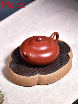 Yixing Violet Ceainic De Lut Pur Manual De Minereu Brut Robă Roșie Set De Ceai Ceainic Set Cadou Plat Jad Lapte