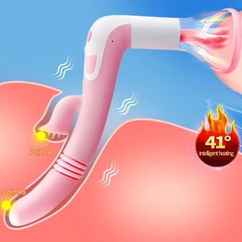 Încălzire Biberon Fraier Limba Dildo Vibrator Pentru Femei Stramte Oral Lins Pizde Stimula Masturbeaza Erotic Jucarii Sexuale Pentru Femei